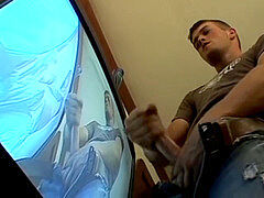 heterosexual thug Bryce Corbin taunts by stroking off solo