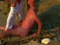 Two daddys at the beach 6