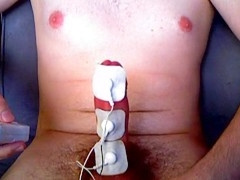 Intense gay e-stim first experience unfolds