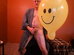 75) Smiley Balloon Jerk-Off -- Will He Pop? -- Balloonbanger