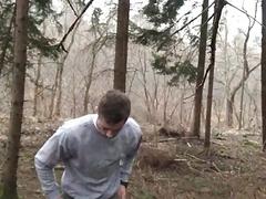 German boy naked public outdoor masturbation in the woods in the rain jerk off small dick big dick muscle g string