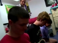 Amateur college twinks play games in reality groupsex