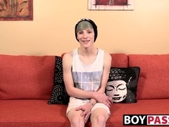 Twink hunk Chris Summers strokes his massive dick with gusto