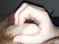 Stroke and brim uncircumcised fuckpole while sick in couch