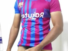 insatiable soccer player milks off