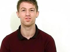 Horny British twink masturbates solo
