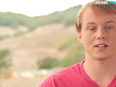 Hairless robust new-cummer displays arse while tugging his boner