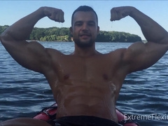 Super Hot Fighter Raul Ripple on the Lake