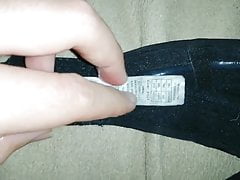 Cum on Strapless Black Bra 10C