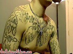 tattooed Gage Winchester sucked off before first-timer popshot