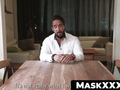 MaskXXX.com - Hot twink's special job interview with his boss in a sexy way
