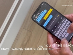 Grindr Hook Up With Two Arabian Guys. Blowjob With Huge Double Cumshot On My Face