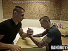 Muscle hunk, gay guys, gay house