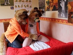 Murrsuiter gets furry handjob with hairy body experiencing extreme pleasure overload