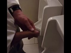 johnholmesjunior in vancouver island mens bathroom in super risky solo show with huge cum