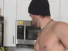 Uber-Cute man gets gas with a yam-sized ass speculum in his arse