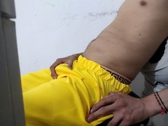 Wild Latin stud shows off his hefty cock