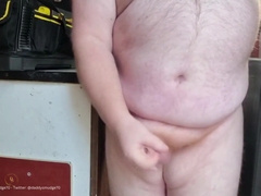 Dad Ejaculates in Shed