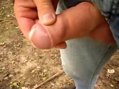 Outdoor Getting off: Uncircumcised Spunk-pump Draining and Jizzing
