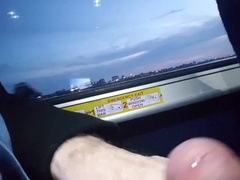 Suit Wanks and Cums on the Bus