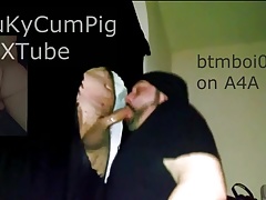 Horny Bitch Swallows Cum Eats Hairy Ass