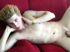 Pasty fucker with a huge dick is about to stroke it HARD