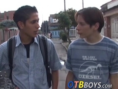 Hung latino twink ass bangs his friend and makes him cum