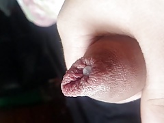 Cum inside foreskin. Really messy!