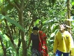 Two Naked Boys Pound Outdoor