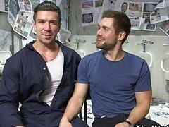 Bound sub flogged by masturbating dominant