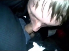 Twink sucking cock at the truck stop with CIM and swallow22