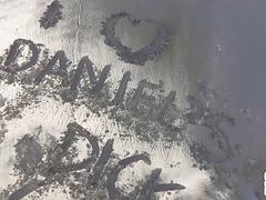 Boyfriends have a hot date on the beach and later fuck at home