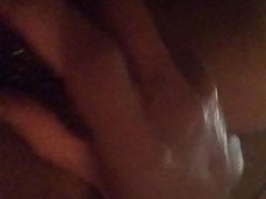 Playing with a dildo after a slam