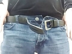 Wank and cum at work in WC