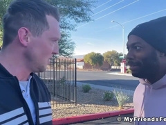 Ebony Dude Blows A Load on his Pals Soles after Tonguing his Toes