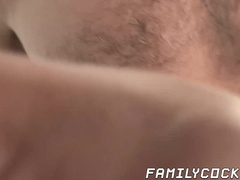 Mature hunky stepdad rimms and barebacks young stepson