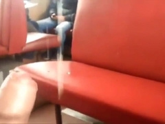 Big cum in train