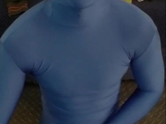Back two Back Spunk in my Blue Zentai