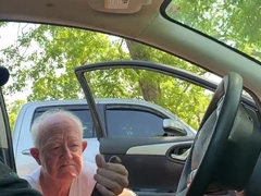 Elderly Cruising parent faps BIG BLACK COCK