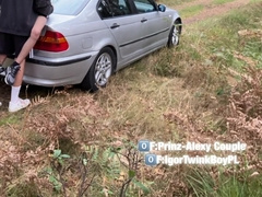 Youngster gives a fellatio step stepbro 24cm good-sized manstick outdoor by camper