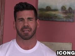 Billys slick hands explore Joshs back with a tender touch