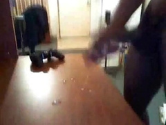 Big Black Cock Blows a Huge Load