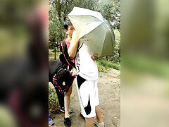 two japanese Days Play With Younger twunk Outdoors