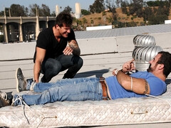 Gay hunks try naughty sex games in special fantasies