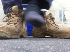 Foot, farming, holes in socks