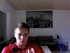 German Gay Cutie With Hard Cock Chatting With A Boy On Cam