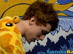 Cute redhead twink gets his tight little ass smashed hard