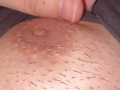 Close up Nipple Play Fat Chubby Guy With Big Man Boobs