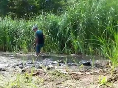 cyclist mud bathroom