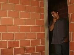 Gay construction workers have a threesome at work